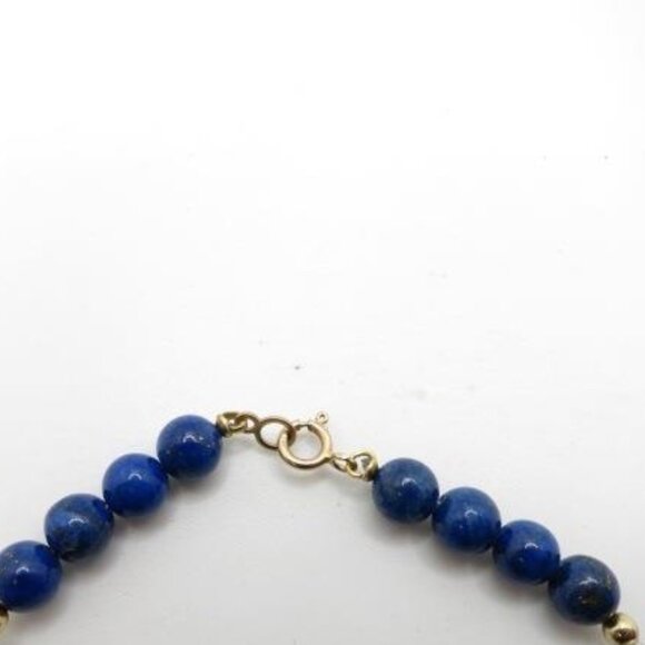 Lapis Lazuli 5.5mm Beads, Pearl and Gold Bead Bracelet with 14k Gold Clasp - Picture 10 of 16